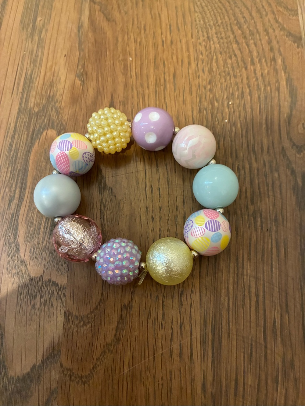 Pastel Bead Stretch Bracelet - Multi-Color